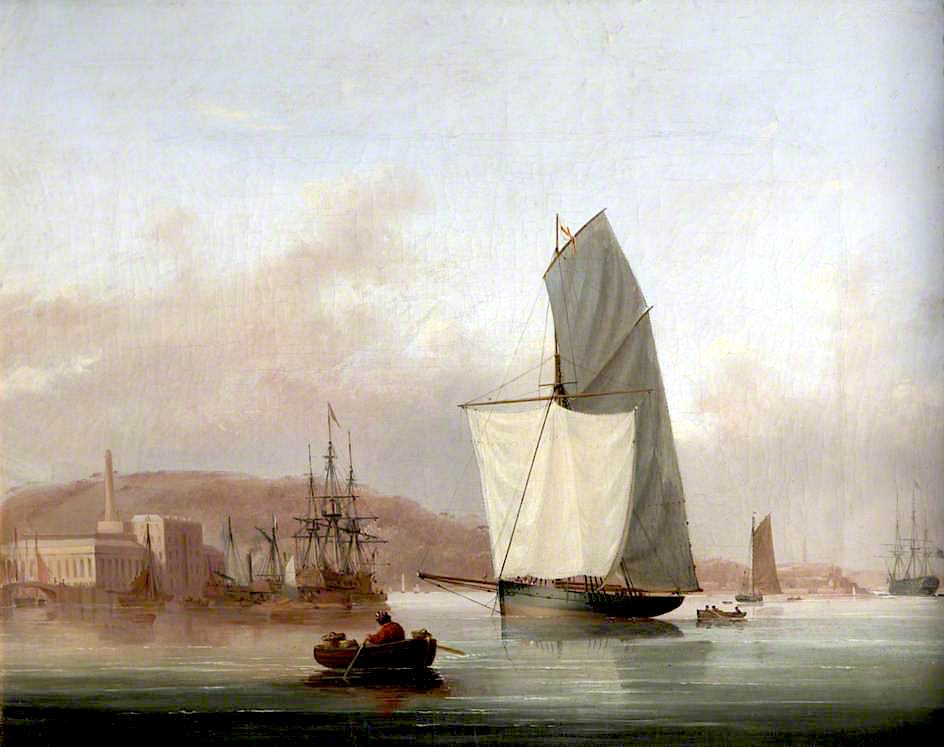 Royal William Victualling Yard, Stonehouse, 1840, vintage artwork by Nicholas Matthew Condy, A3 (16x12") Poster Print