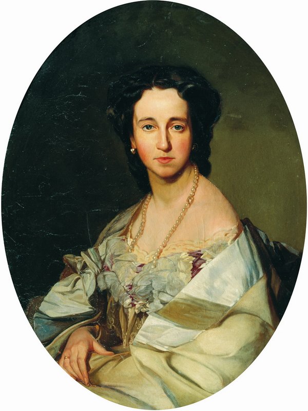 Portrait of N. Samsonova, vintage artwork by Ivan Makarov, 12x8" (A4) Poster