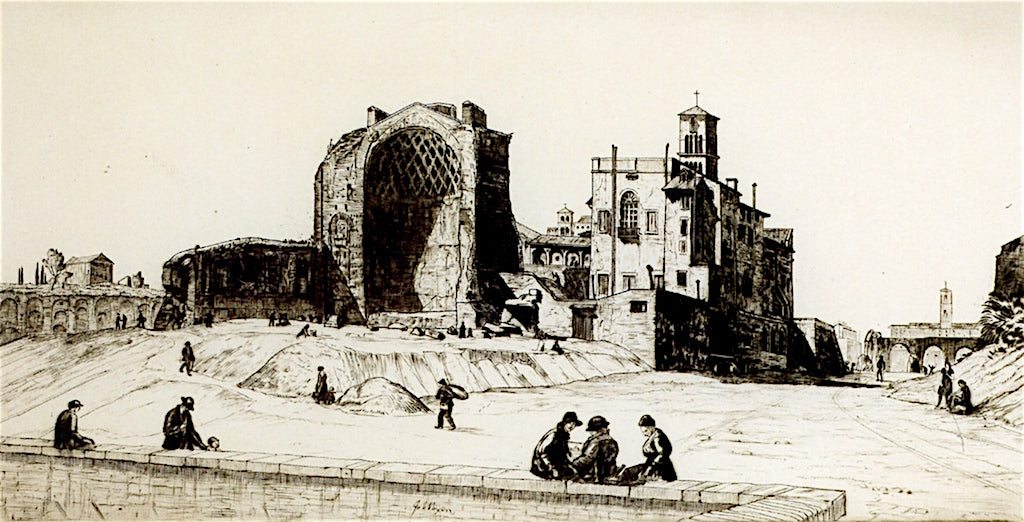 The Temple of Venis and Roma by Job Nixon,16x12(A3) Poster
