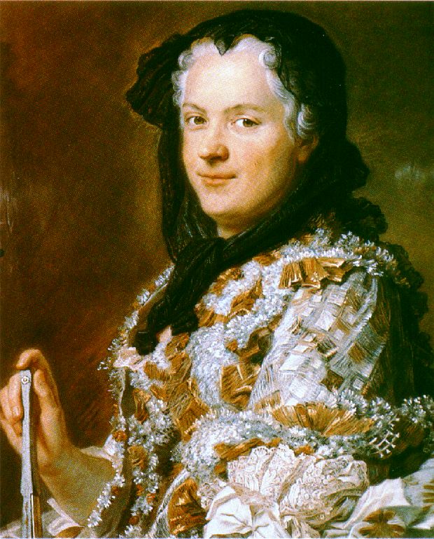 Portrait of Marie Leszczyńska, Queen of France, vintage artwork by Maurice Quentin de La Tour, 12x8" (A4) Poster