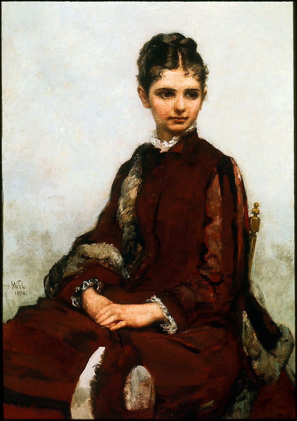 Miss Ida Mason, vintage artwork by William Morris Hunt, 12x8" (A4) Poster