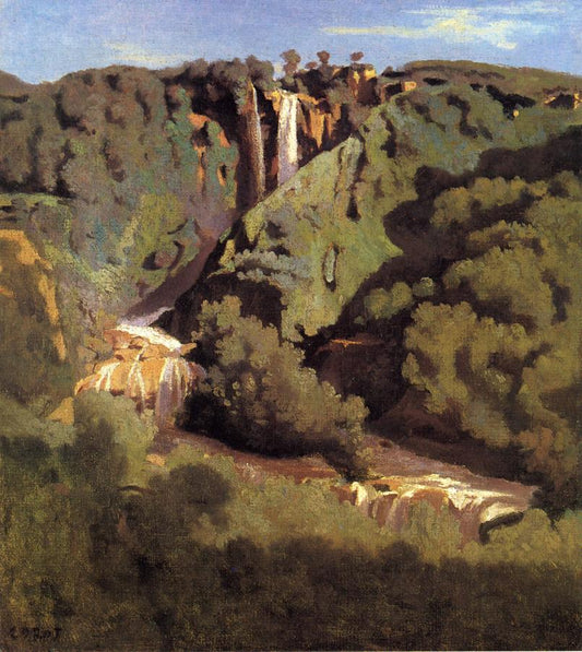 Cascade of Terni, vintage artwork by Jean-Baptiste-Camille Corot, A3 (16x12") Poster Print