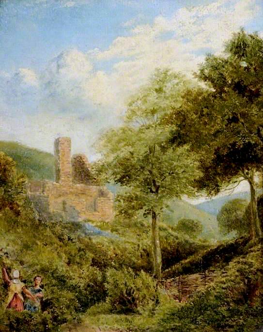 The Ruined Mill, vintage artwork by Myles Birket Foster, 12x8" (A4) Poster