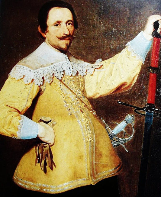 Chief of the Brugse St Michiels Guild, vintage artwork by Jan Hals, 12x8" (A4) Poster