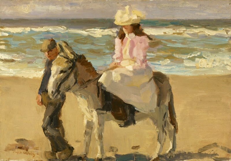 Girl Riding a Donkey by Isaac Israels,A3(16x12")Poster