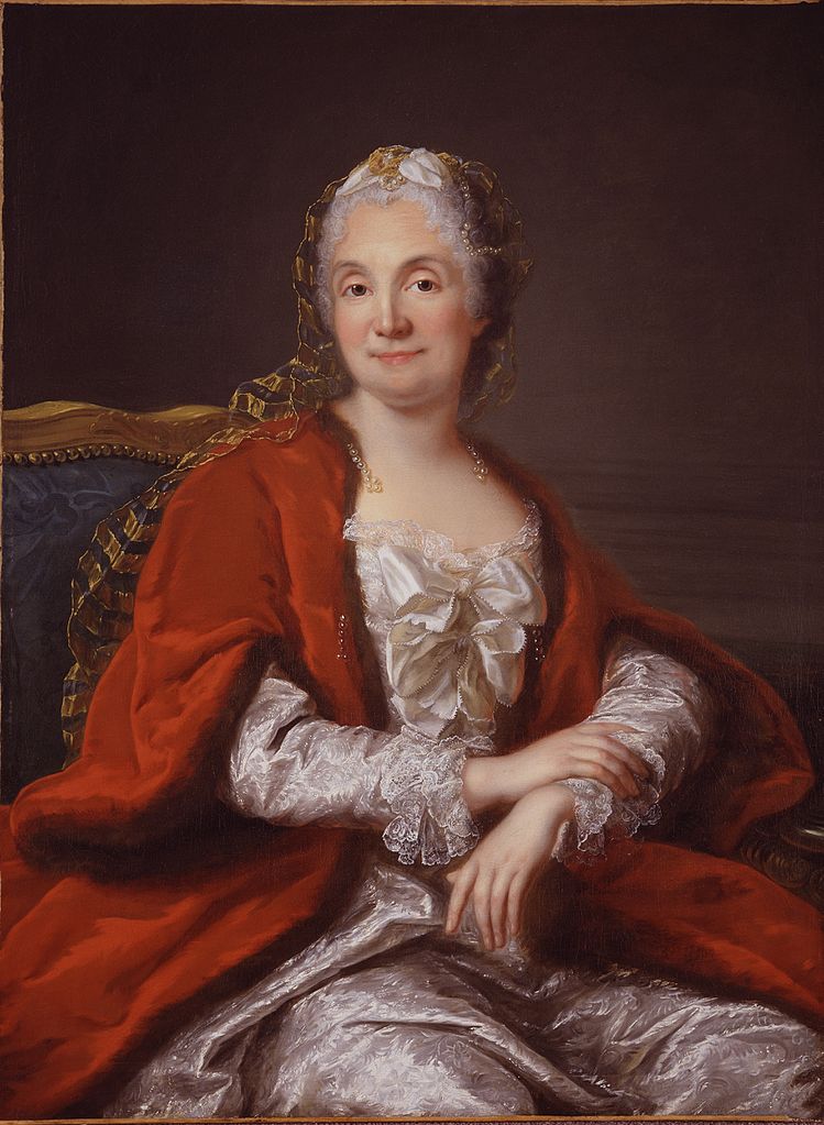 Portrait of Madame Geoffrin, vintage artwork by Marianne Loir, 12x8" (A4) Poster