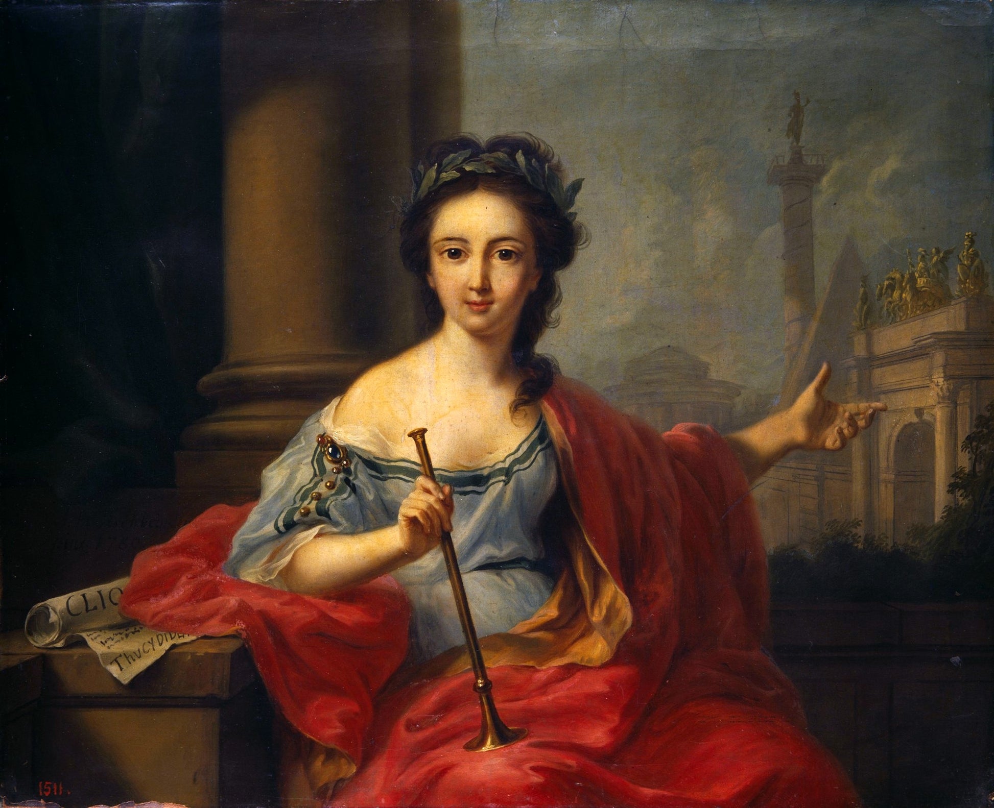 The Nine Muses - Clio (History), vintage artwork by Johann Heinrich Tischbein the Elder, 12x8" (A4) Poster