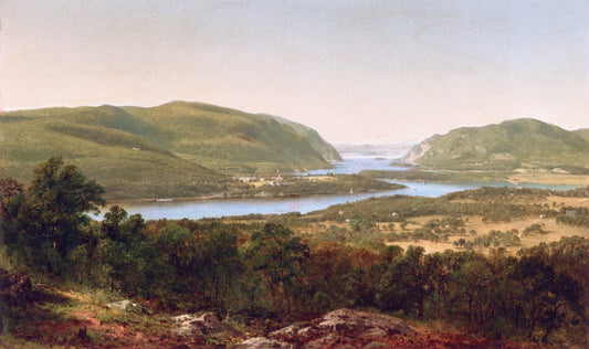 View from Garrison, West Point, New York, vintage artwork by David Johnson, 12x8" (A4) Poster