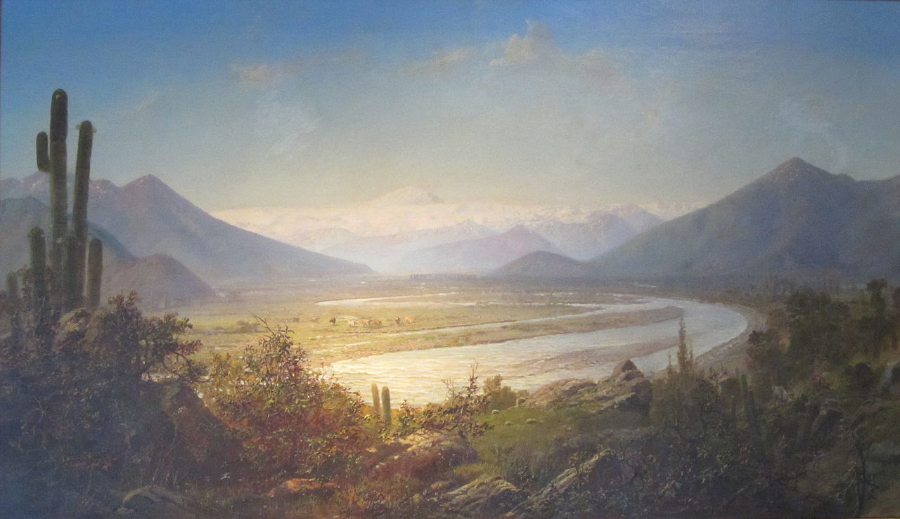 Valley of Aconcagua, vintage artwork by Thomas Jacques Somerscales, 12x8" (A4) Poster