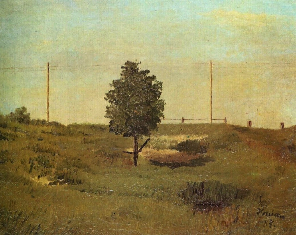 A Telegraph Posts, vintage artwork by František Kaván, 12x8" (A4) Poster