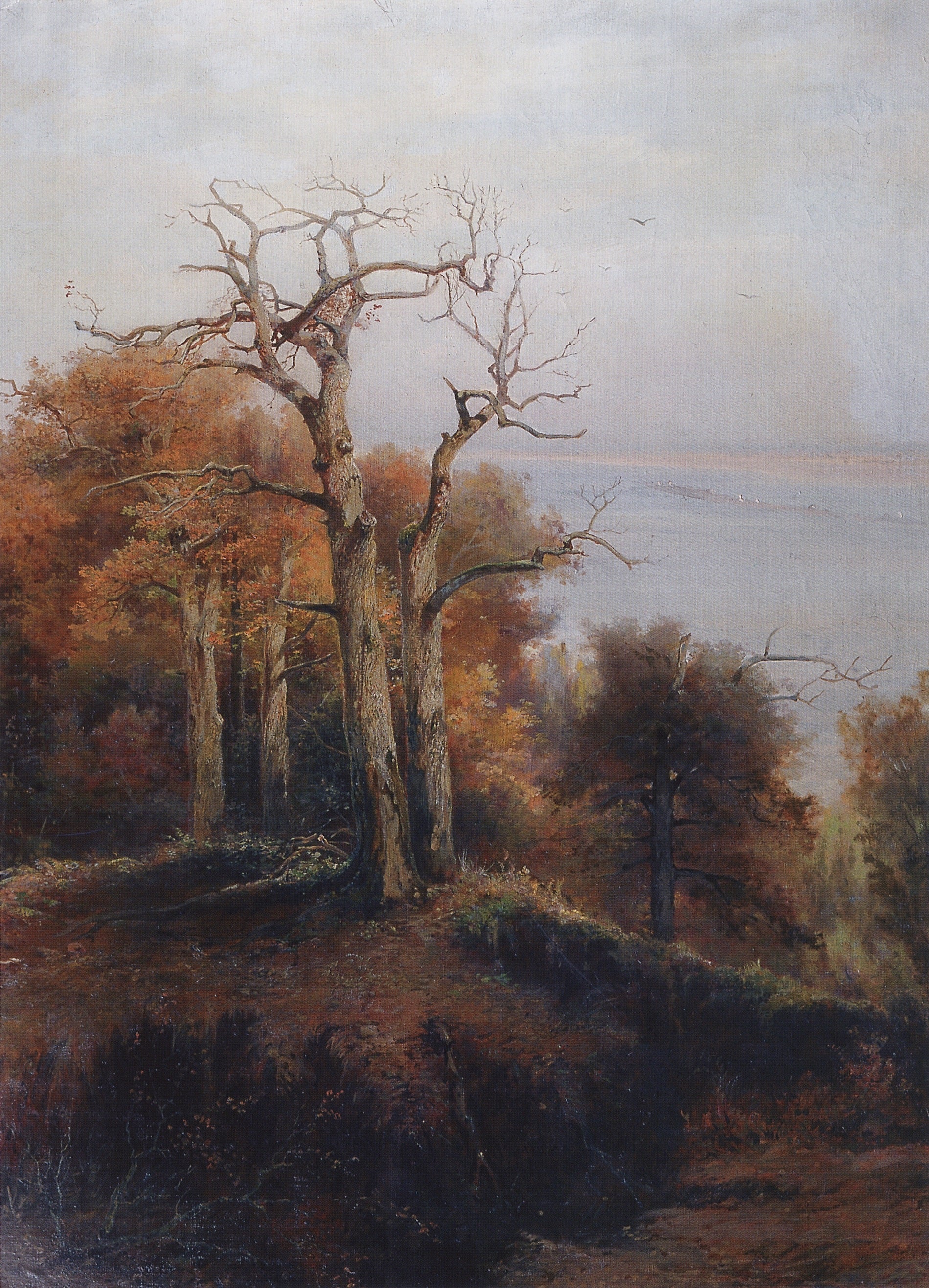 Forest in Autumn, vintage artwork by Alexei Kondratyevich Savrasov, 12x8" (A4) Poster