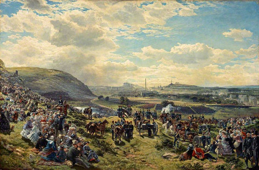 Royal Volunteer Review, 7 August 1860, vintage artwork by Samuel Bough, 12x8" (A4) Poster