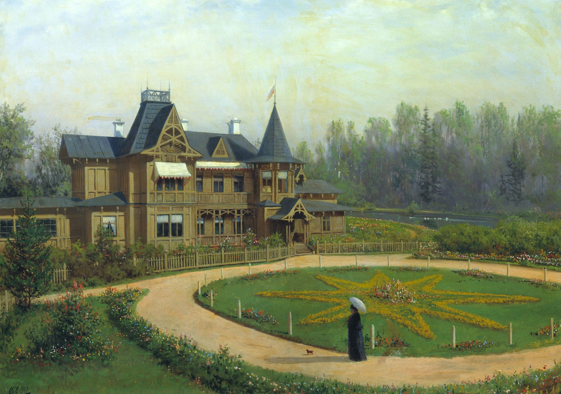 Dacha, vintage artwork by Lev Lagorio, 12x8" (A4) Poster