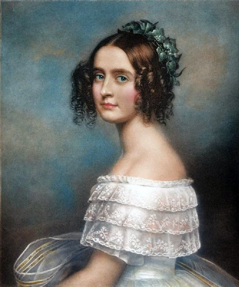 Alexandra Amalia von Bayern, vintage artwork by Joseph Karl Stieler, 12x8" (A4) Poster