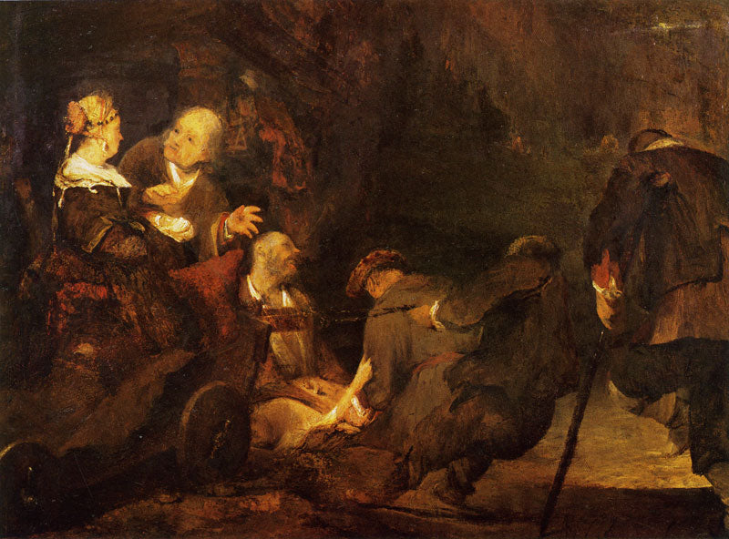 The Sick, vintage artwork by Aert de Gelder, 12x8" (A4) Poster