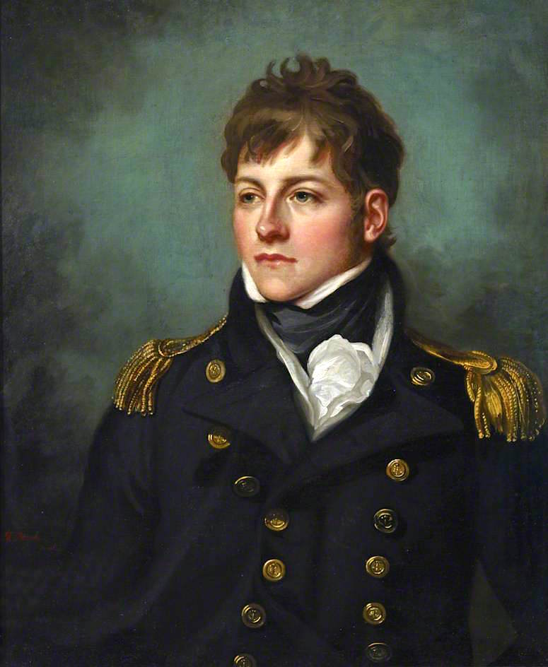 Captain George Miller Bligh, vintage artwork by Mather Brown, 12x8" (A4) Poster