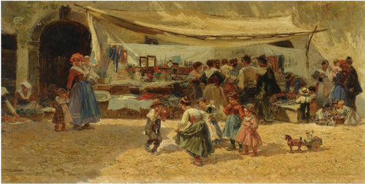 The Marketplace by Mariano Barbasan Lagueruela,A3(16x12")Poster