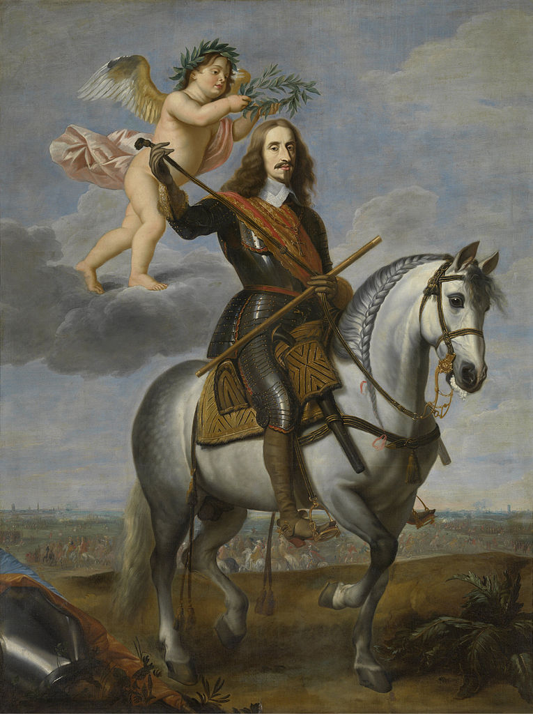 Equestrian portrait of Archduke Leopold Wilhelm, vintage artwork by Jan van den Hoecke, 12x8" (A4) Poster