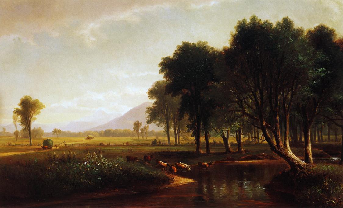 Artist Brook, North Conway, New Hampshire, vintage artwork by Benjamin Champney, A3 (16x12") Poster Print