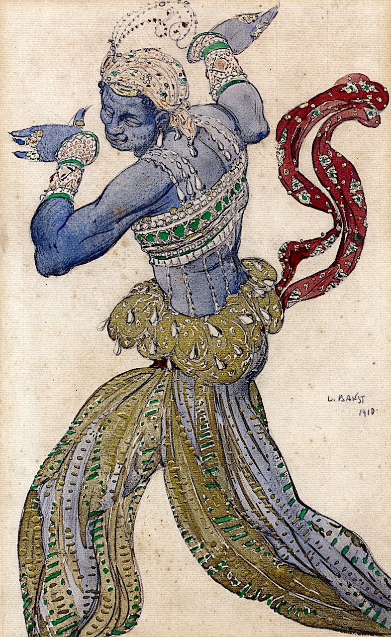 The Negro Favorite Zobeide (Scheherazade Ballet), vintage artwork by Leon Bakst, 12x8" (A4) Poster