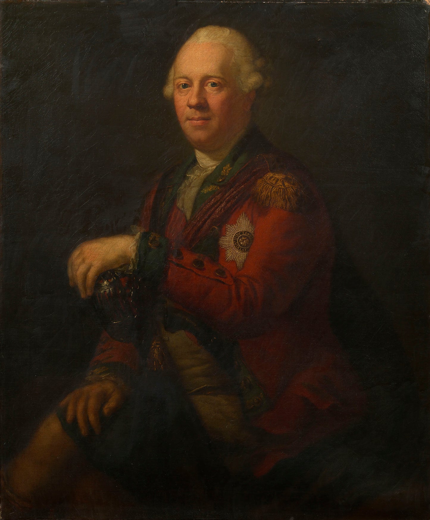 Lieutenant-General Sir Robert Murray Keith (1730-1795), vintage artwork by Anton Graff, 12x8" (A4) Poster