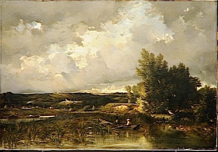 Landscape, the Environs of Paris, vintage artwork by Camille Flers, A3 (16x12") Poster Print