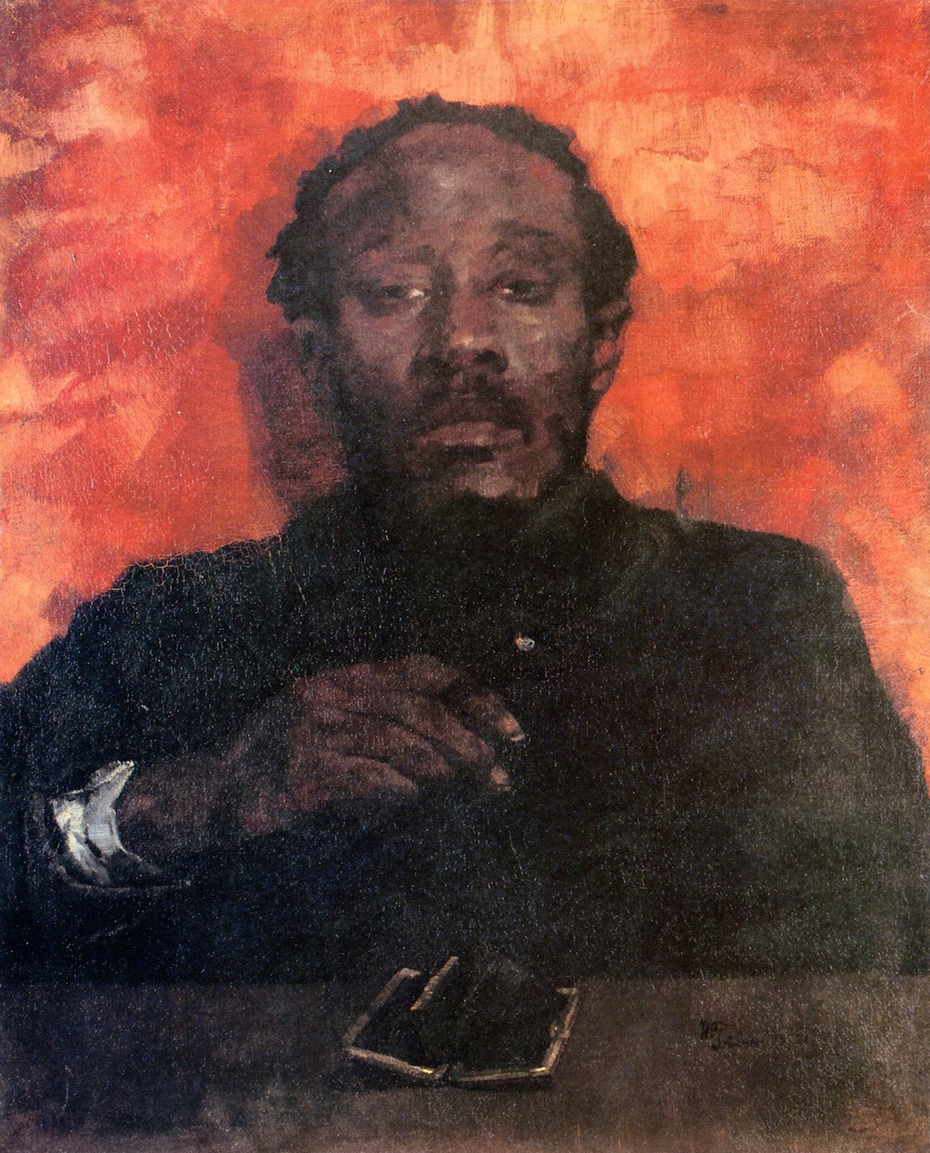 Moor Smoking, vintage artwork by Wilhelm Trübner, 12x8" (A4) Poster