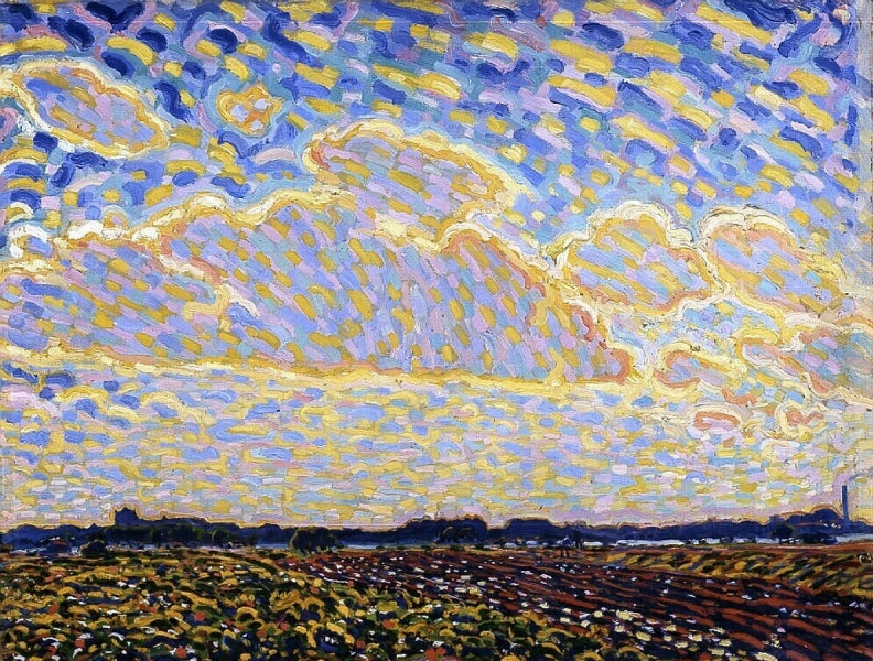 Landscape near Montfoort, vintage artwork by Leo Gestel, 12x8" (A4) Poster