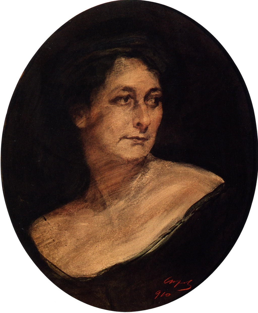 Portrait of Anna Staal, vintage artwork by Valentin Serov, 12x8" (A4) Poster