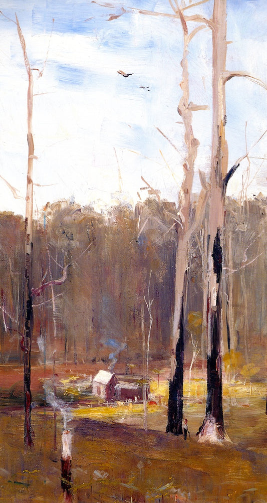 A Primeval Clearing, Gembrook, vintage artwork by Sir Arthur Streeton, 12x8" (A4) Poster