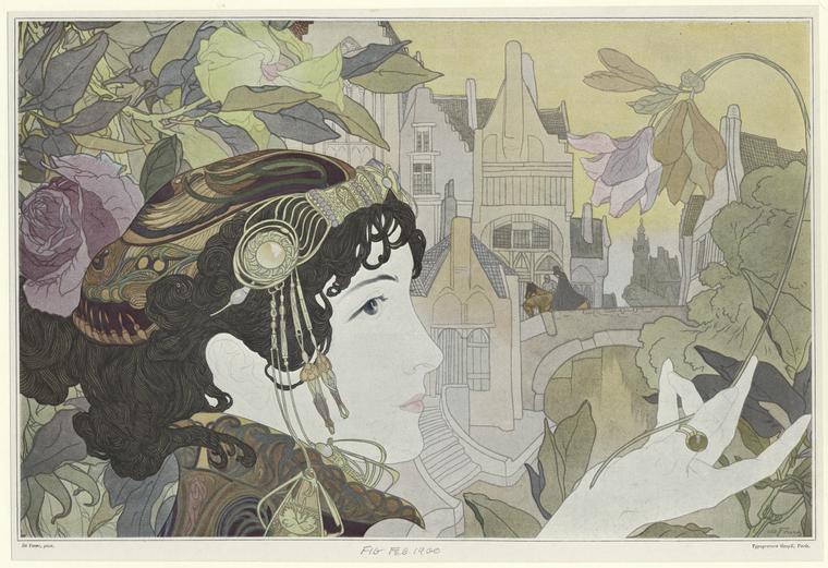 Femme de Gand by Georges de Feure,A3(16x12")Poster