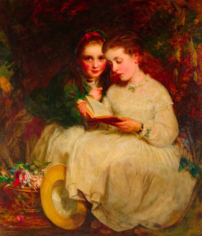 Winfred Rose Ames and Catherine Mary Ames, vintage artwork by James Sant, R.A., A3 (16x12") Poster Print