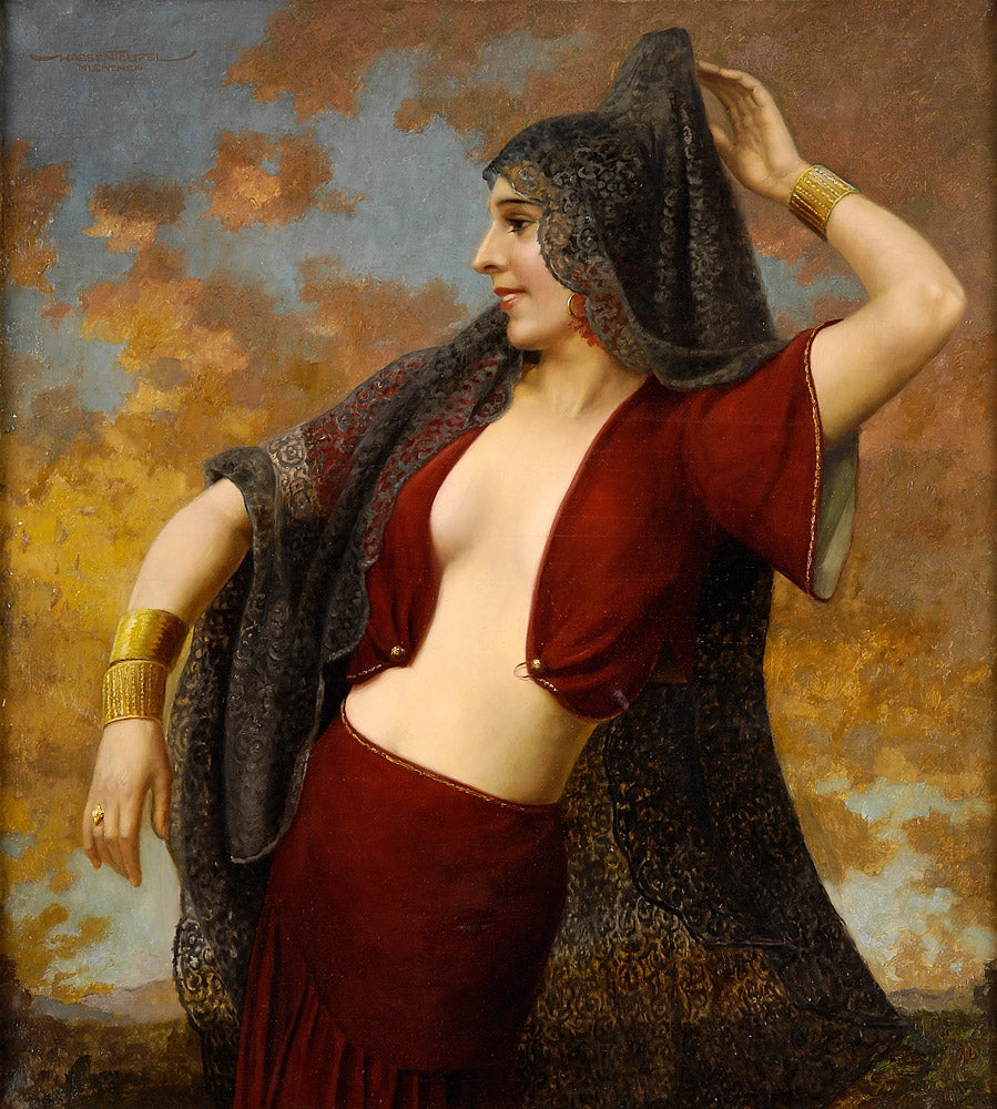 Spanish Dancer, vintage artwork by Hans Hassenteufel, 12x8" (A4) Poster