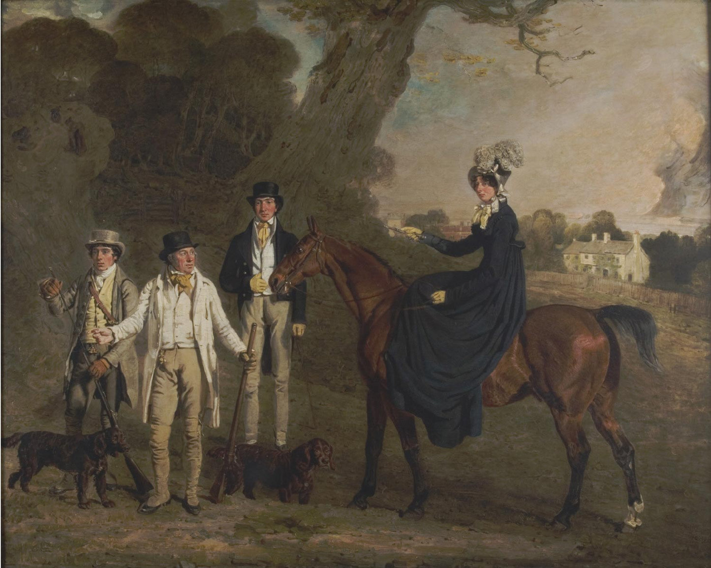 Portrait of the Weston Family, vintage artwork by Benjamin Marshall, 12x8" (A4) Poster