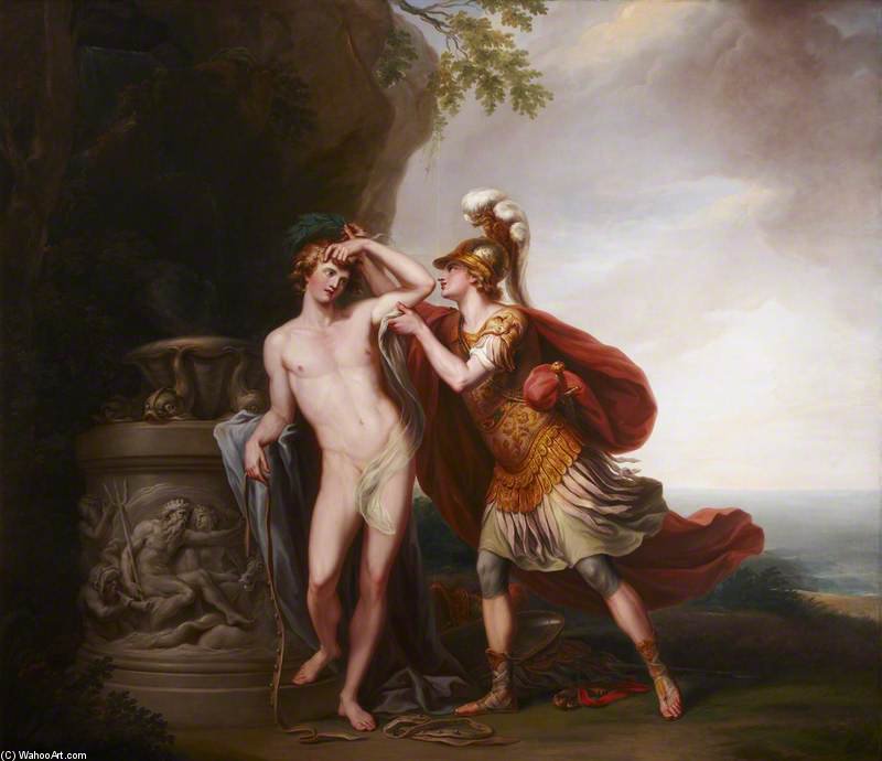 Castor and Pollux, vintage artwork by Giovanni Battista Cipriani, 12x8" (A4) Poster