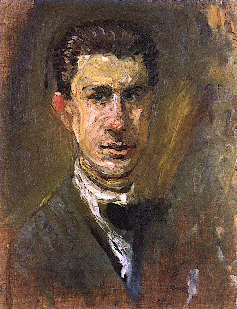 Small Self-Portrait, vintage artwork by Richard Gerstl, 12x8" (A4) Poster