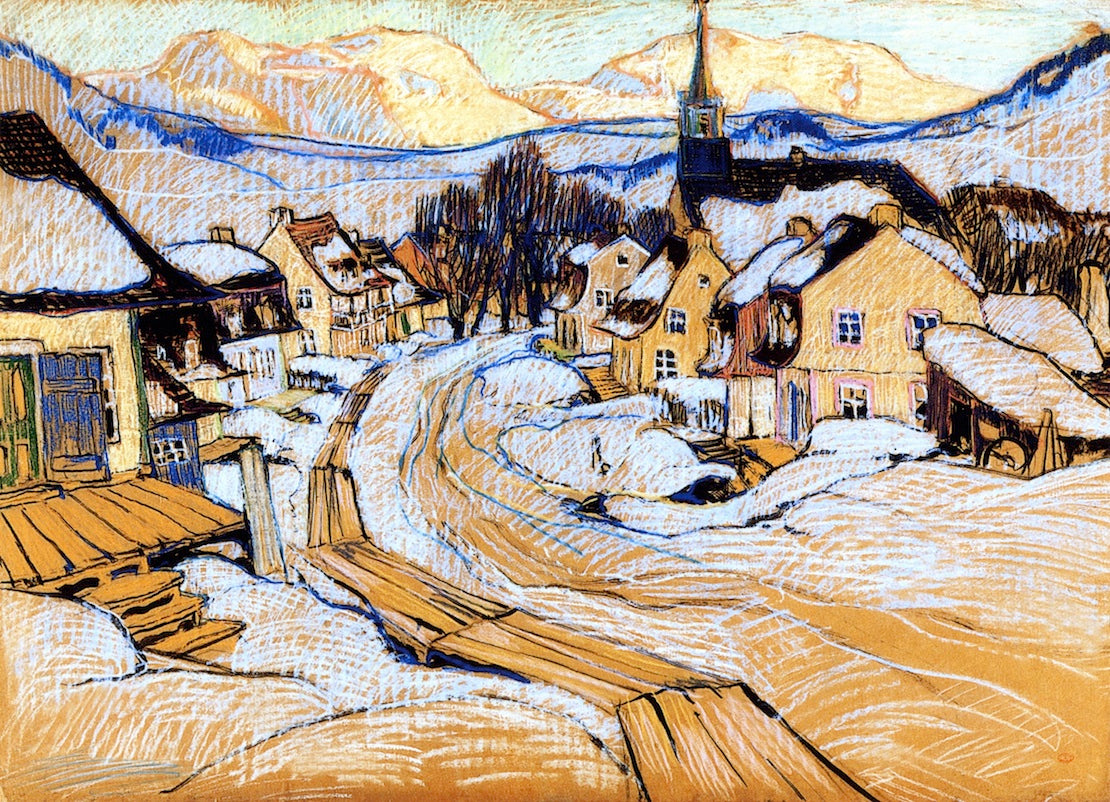 Laurentian Village by Clarence Gagnon,16x12(A3) Poster