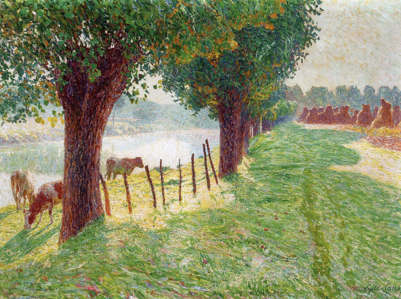 End of August, vintage artwork by Emile Claus, 12x8" (A4) Poster