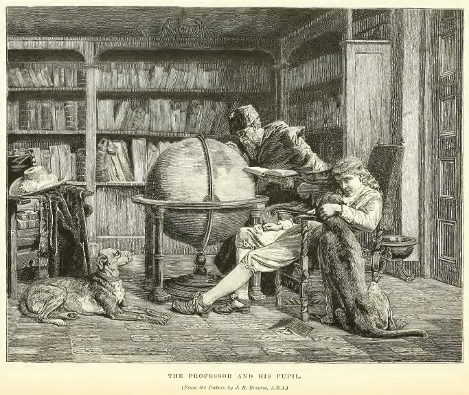 The Professor and his Pupil, vintage artwork by John Bagnold Burgess, 12x8" (A4) Poster