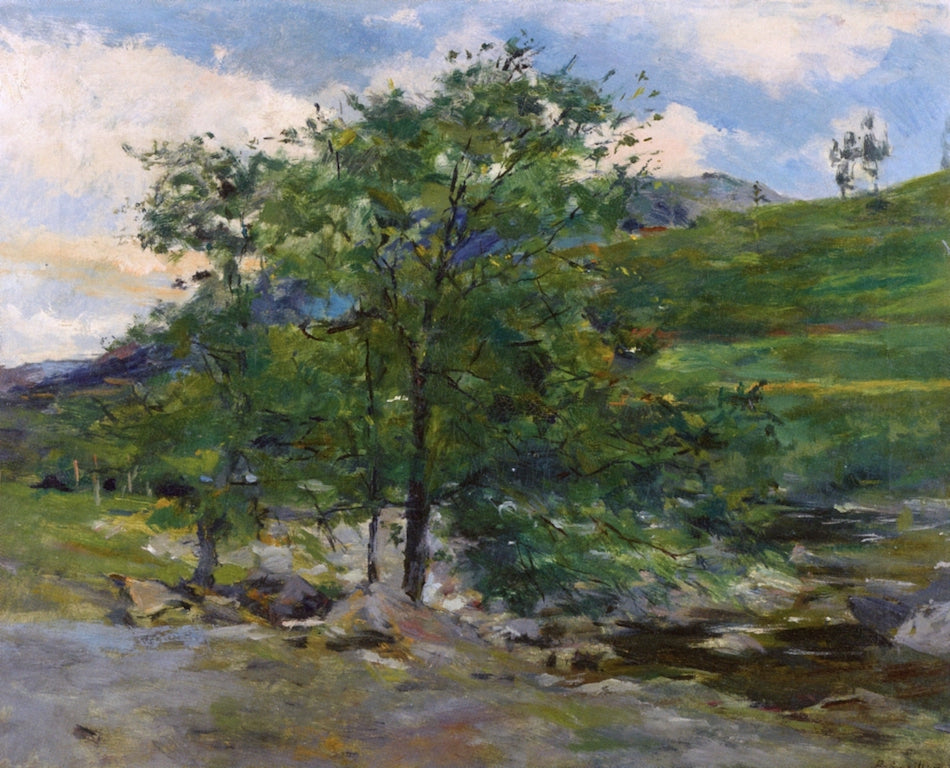 Small Valley in the Fountainebleau Forest, vintage artwork by Jean Frederic Bazille, 12x8" (A4) Poster