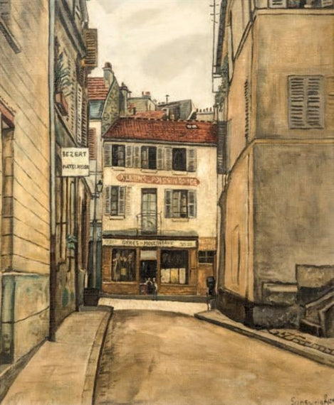 Rue à Montmartre by Nathan Grunsweigh,16x12(A3) Poster