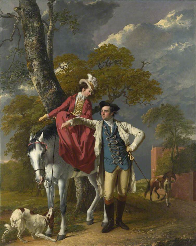 Mr and Mrs Coltman, vintage artwork by Joseph Wright of Derby , 12x8" (A4) Poster