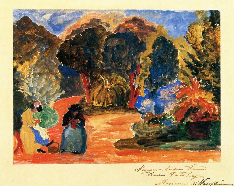 Two Women in a Park by Marianne von Werefkin,A3(16x12")Poster