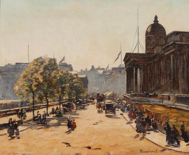 National Gallery, London by Louis Braquaval,A3(16x12")Poster