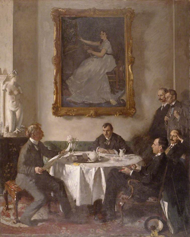 Hommage to Manet, vintage artwork by Sir William Orpen, R.A., R.H.A., 12x8" (A4) Poster