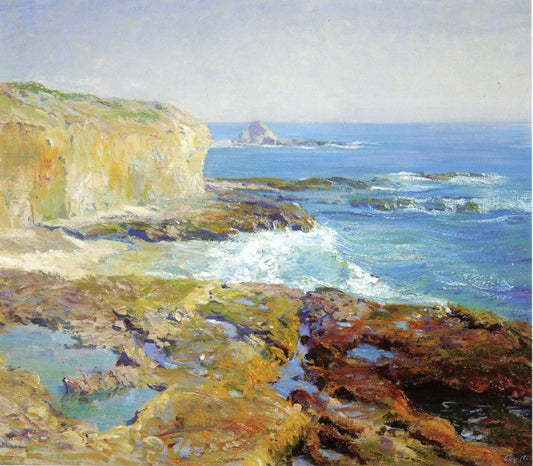 Laguna Rocks, Low Tide, vintage artwork by Guy Orlando Rose, 12x8" (A4) Poster