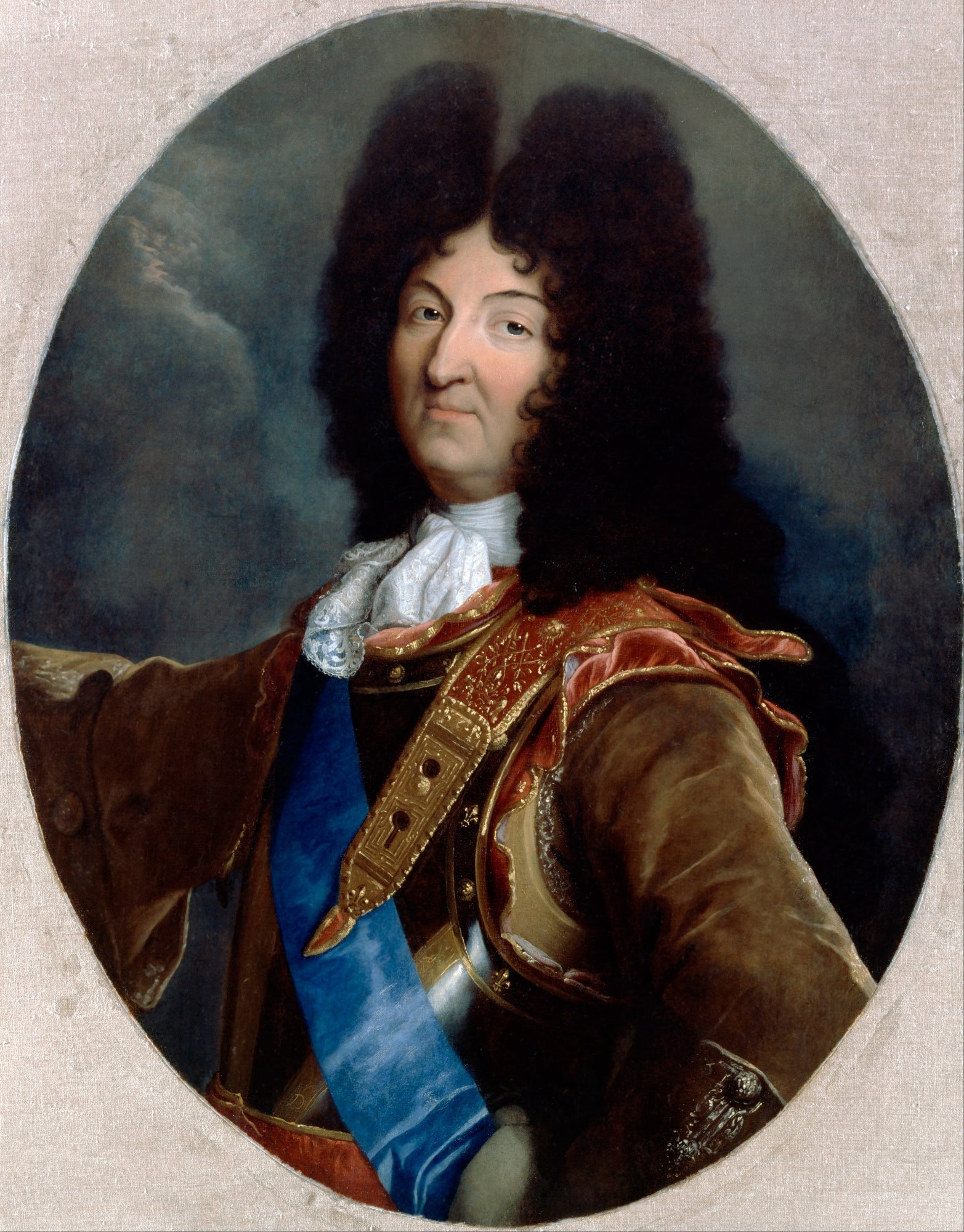 Louis XIV, vintage artwork by Hyacinthe Rigaud, 12x8" (A4) Poster