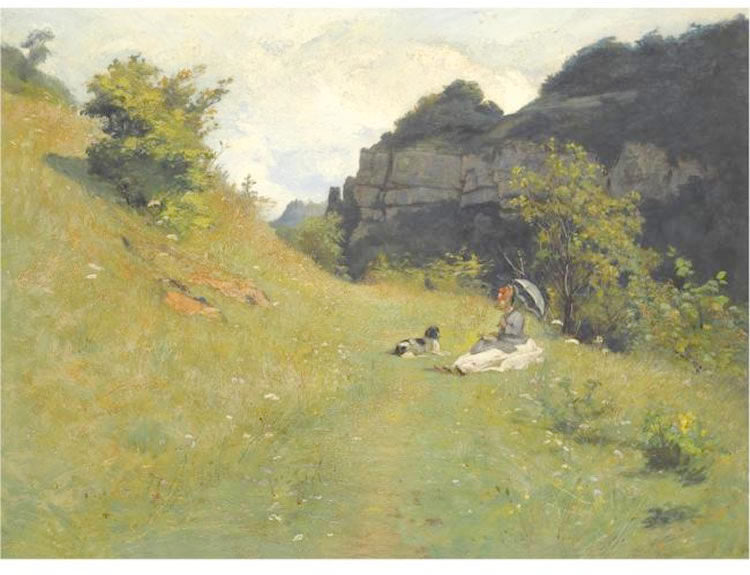 The Path from Maloche, vintage artwork by Jean-Paul Laurens, 12x8" (A4) Poster