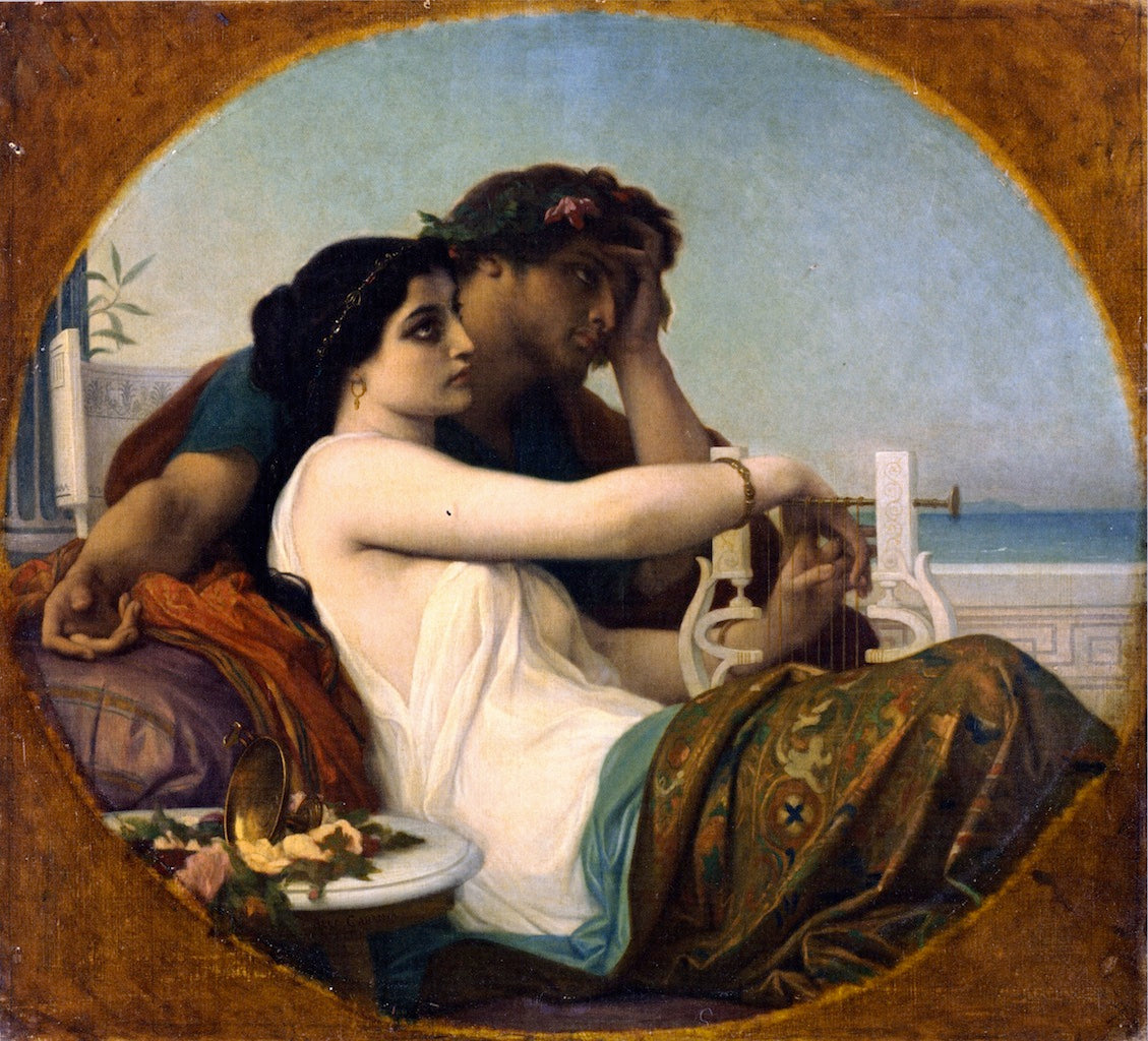 Boniface and Aglaia, vintage artwork by Alexandre Cabanel, 12x8" (A4) Poster
