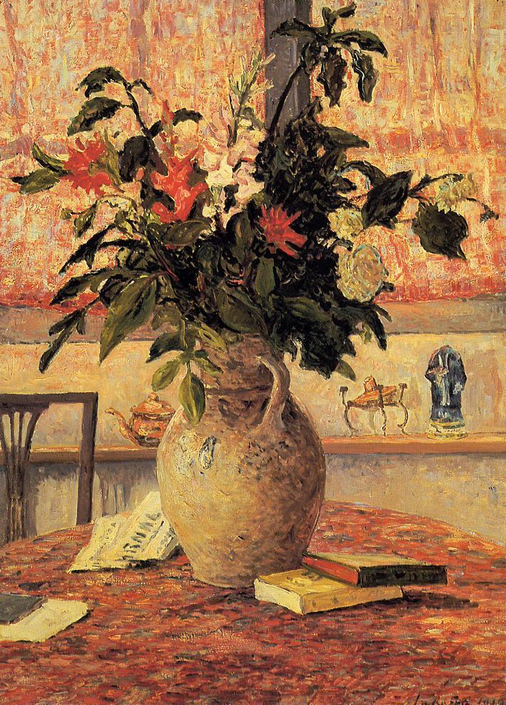 Bouquet of Flowers in Front of a Window by Maxime Maufra,A3(16x12")Poster
